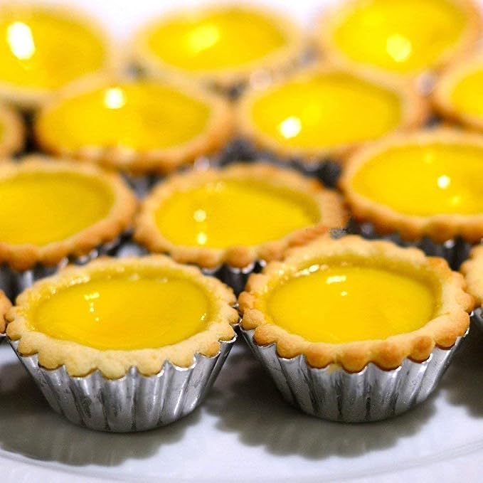 20 Pcs Aluminium Mini Pie Tins, 2.8" Mini Tart Pans Egg Tart Mold Reusable Tart Pans for Baking, Cheese Cakes, Desserts, Egg Tart