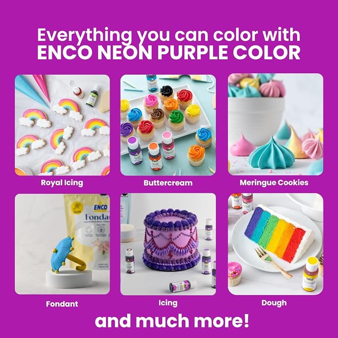 ENCO Gel Food Coloring 8.8 oz (NEON PURPLE)