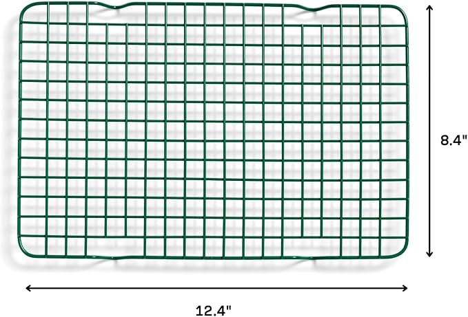 Great Jones Little Chill Wire Cooling Rack (Broccoli) | Nonstick Baking Rack, Heavy-Duty Aluminized Steel | Fits Quarter-Sheet Pans for Cooking and Baking | Oven-Safe 450°F, Dishwasher-Friendly