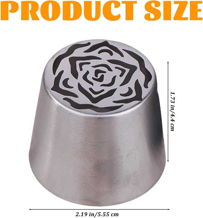 Icing Piping Set, Flower Piping Tips Stainless Steel Flower Frosting Nozzles DIY Cake Decorating Supplies for Home Kitchen Baking Accessories, Russian Tips