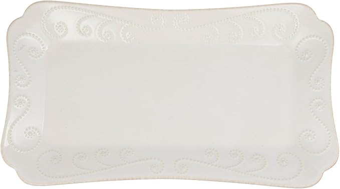 Lenox French Perle Hors D'Oeuvre Tray, 13.5-Inch, White -