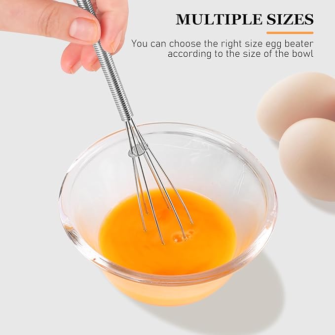 NileHome Mini Whisks Stainless Steel Whisk 7" Kitchen Small Wisk Balloon Wire Tiny Whisks for Cooking, Whisking, Blending, Beating, Stirring