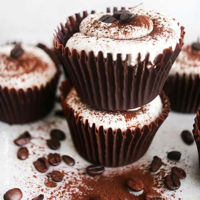 Gifbera 400-Count Brown Standard Cupcake Liners Swedish Paper Coffee Baking Cups for Halloween Christmas, Coffee Color