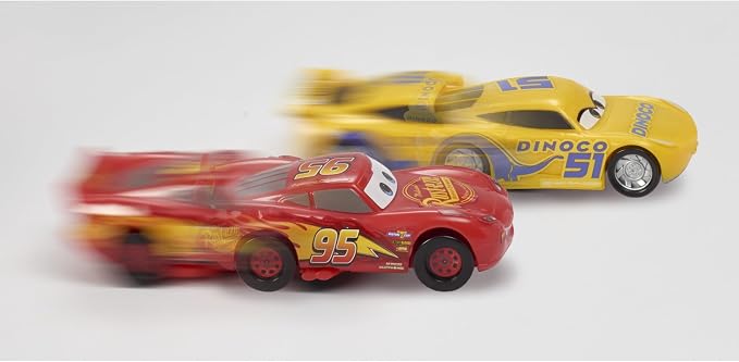 DecoSet® Disney and Pixar Cars 3 Ahead of The Curve Cake Topper, 3-Piece Set featuring Lightning McQueen, Cruz Ramirez, and Jackson Storm