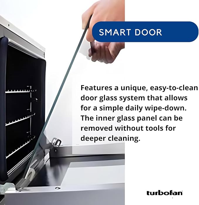Moffat Turbofan Full Size Countertop Electric Convection Oven, Single Deck, Manual Control, 208v/50/60/1ph