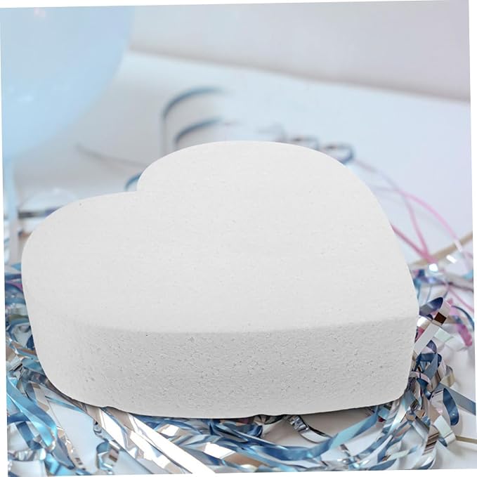 STOBAZA Heart Shaped Cake Model for Decorating and Wedding Displays Reusable Faux Cake Dummy for Baking Practice and Crafting Smooth for Easy Use