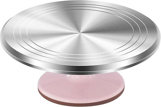 Kootek Aluminium Alloy Revolving Cake Stand 12 Inch Rotating Cake Turntable for Cake, Cupcake Decorating Supplies for Mother's Day