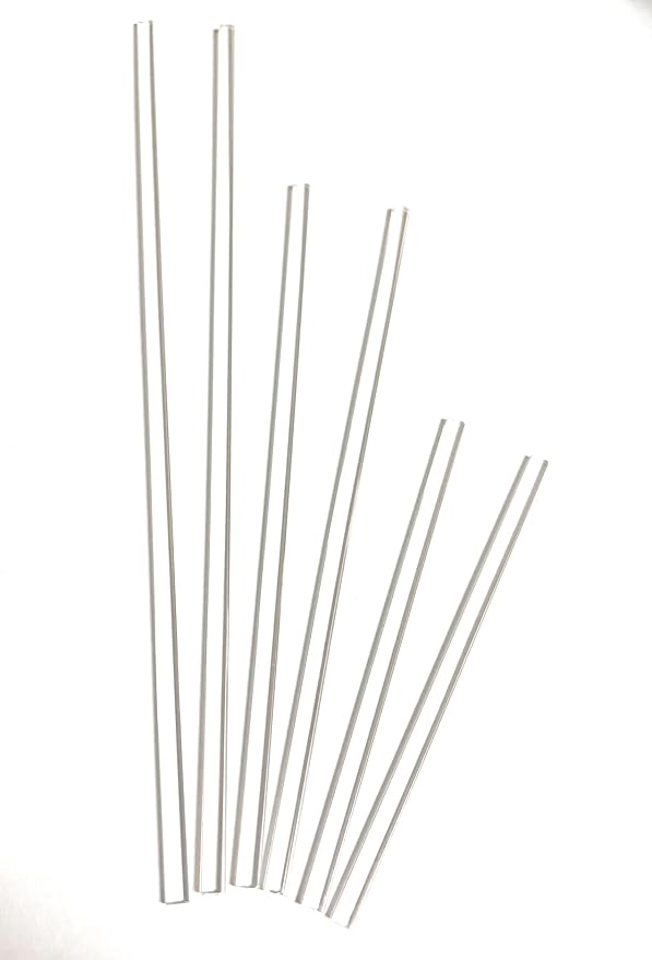 25pcs 4" x 4mm Flat Clear sticks for cake toppers cake pops or lollipops - Acrylic Plexiglass Sticks Transparent Clear, Strong and not bendy with length of 4“,6“ or 8“ (25, 4in)