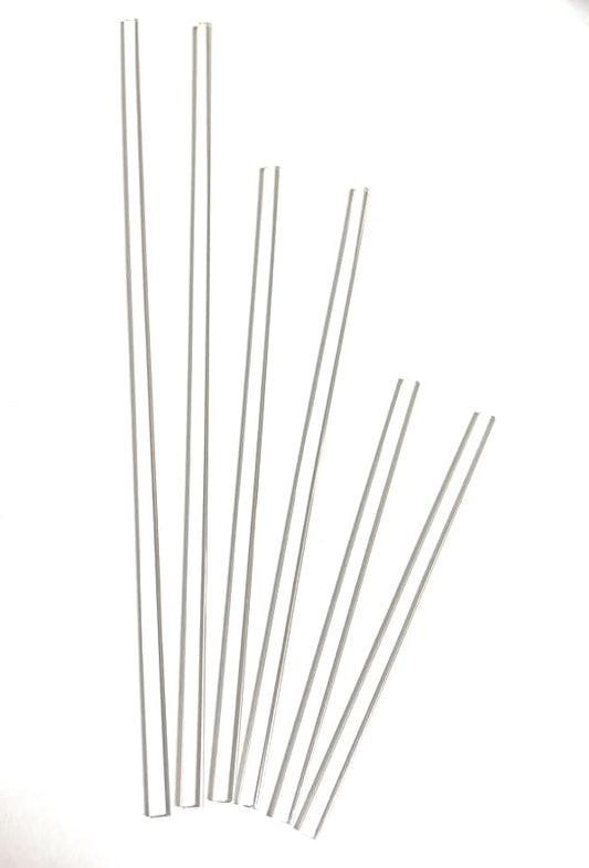 25pcs 4" x 4mm Flat Clear sticks for cake toppers cake pops or lollipops - Acrylic Plexiglass Sticks Transparent Clear, Strong and not bendy with length of 4“,6“ or 8“ (25, 4in)