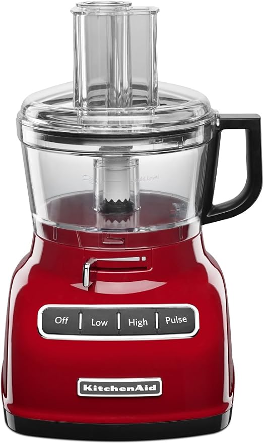 KitchenAid KFP0722ER 7-Cup Food Processor with Exact Slice System, Empire Red