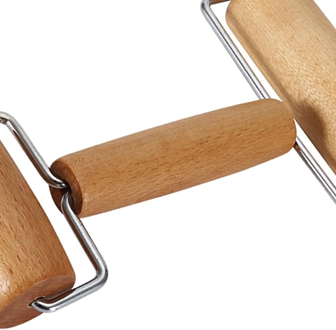 Small Rolling Pin, Pizza Dough Roller, Non Stick Wood Pastry Roller, Kitchen Wooden Rolling Pins for Baking Cooking Cookie Bread Tortilla Dumpling Fondant Clay (Style 1)