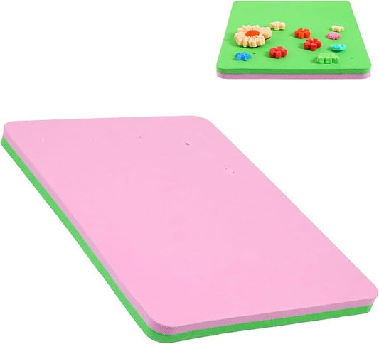Fondant Foam Pad with 5 Holes, Rectangular Cake Sponge Pad, Silicone Crafts Rolling Mat, Flower Drying Clay Modelling Tools, Clay Mat for Sugarcraft Cakes Decorating