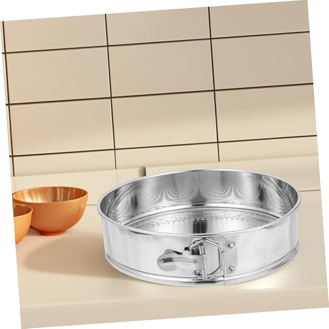 9-inch Stainless Steel Springform Cake Pan 304 Material with Removable Bottom and Secure Lock, Leakproof Cheesecake Mold for Home Baking and Oven Use