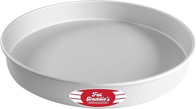Fat Daddio's Anodized Aluminum Round Cake Pan, 14 x 2 Inch, Silver