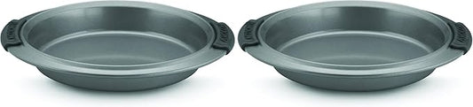 Anolon Advanced Nonstick Baking Pan/Nonstick Cake Pan, Round - 9 Inch, Gray, 1 Count (Pack of 2)