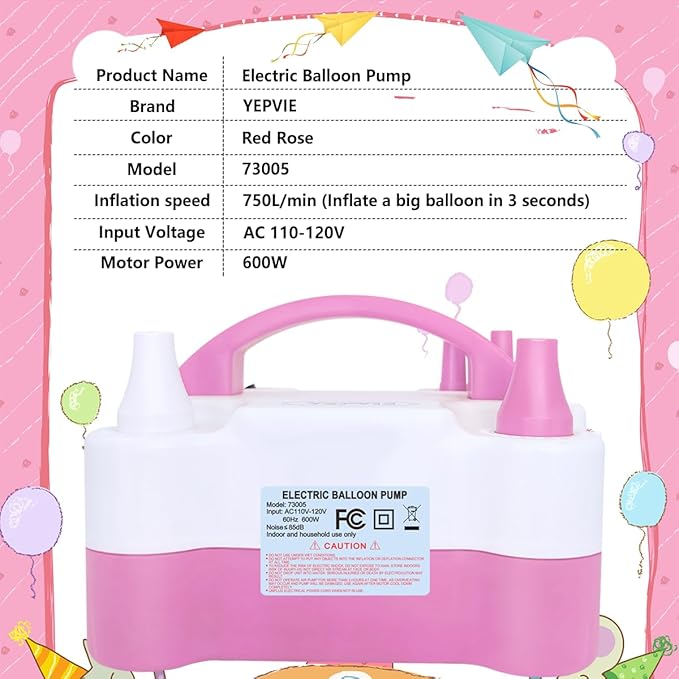 Electric Balloon Pump, Portable 2 Modes Balloon Blower Machine with 14 Balloon Arch Kits, Air Pump for Balloon, Balloon Inflator for Party Decoration