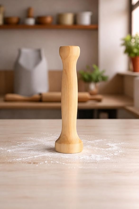 Fletchers' Mill Tart Tamper, Wooden Pastry Tamper, Perfect for Making Muffin, Pecan Pies, Cheesecakes, MADE IN U.S.A.