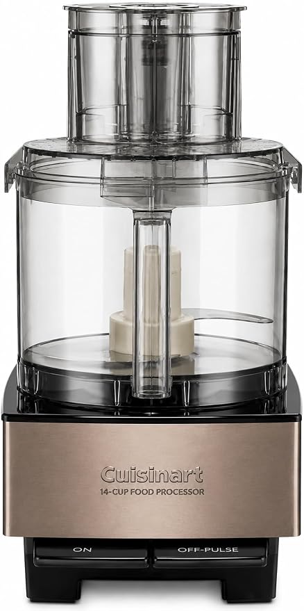 Cuisinart Food Processor 14-Cup Vegetable Chopper for Mincing, Dicing, Shredding, Puree & Kneading Dough, Umber Stainless Steel, DFP-14UMBY