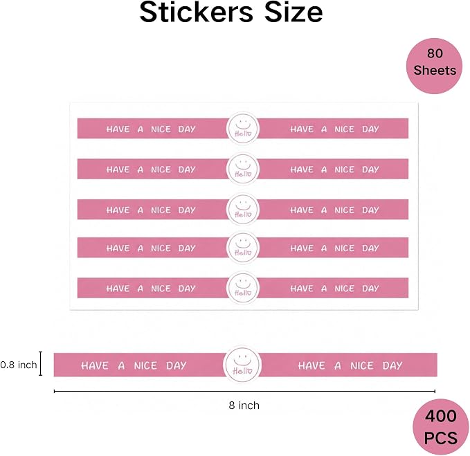 400PCS Tamper Proof Stickers for Food Packaging, 8 x 0.8 Inch Seal Stickers for Food Delivery, Tamper Seal Stickers Home Bakery Supplies