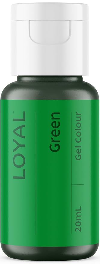 Loyal Gel Food Coloring | Vibrant Color for Buttercream, Fondant, Royal Icing, Gum Paste, Marzipan and Cake Batter | Gel-Based Concentrated Food Dye - 20ml Green