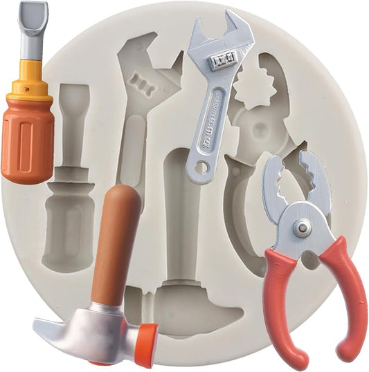 Hand Tools Silicone Mold Construction Tools Chocolate Fondant Molds Combination Wrench Molds For Cake Decorating Cupcake Topper Polymer Clay Candy Chocolate Gum Paste