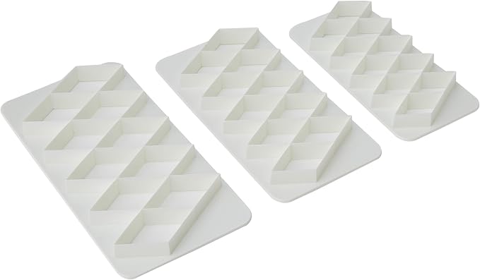 PME, Set of 3 Geometric Multicutters for Cake Design-Diamond XL-Size, Standard