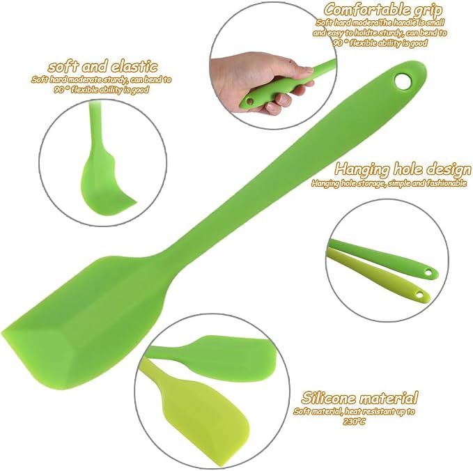 4 Pcs Silicone Spatulas Rubber Spatula Small Spatula,8 Inch Baking Mini Spatula Mixing Tool for Nonstick Cookware Cooking