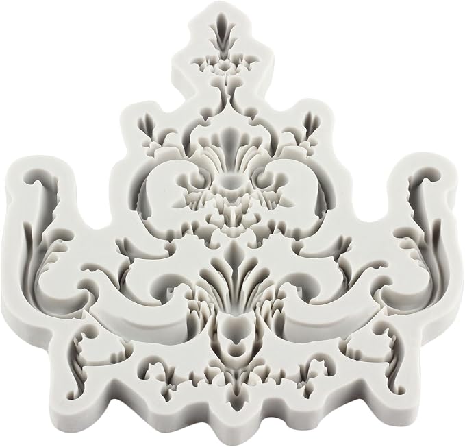 Baroque Fondant Mold Sculpted Scroll Curlicues Filigree Mold For Sugar Cake Decorating Cupcake Topper Gum Paste Polymer Clay
