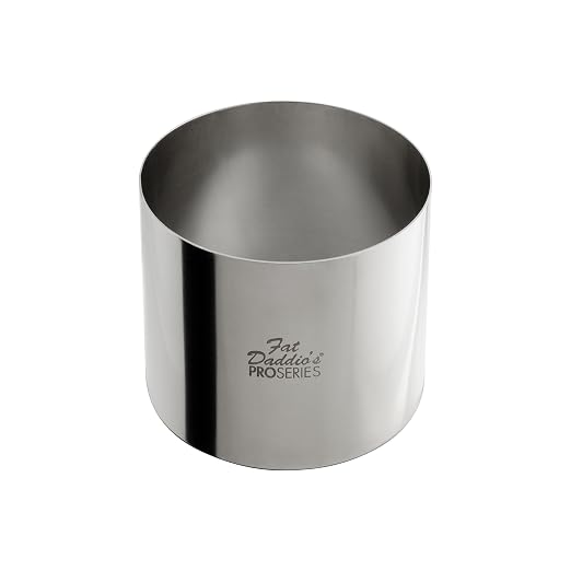 Fat Daddio's Stainless Steel Round Cake & Pastry Ring, 3.5 x 3 Inch