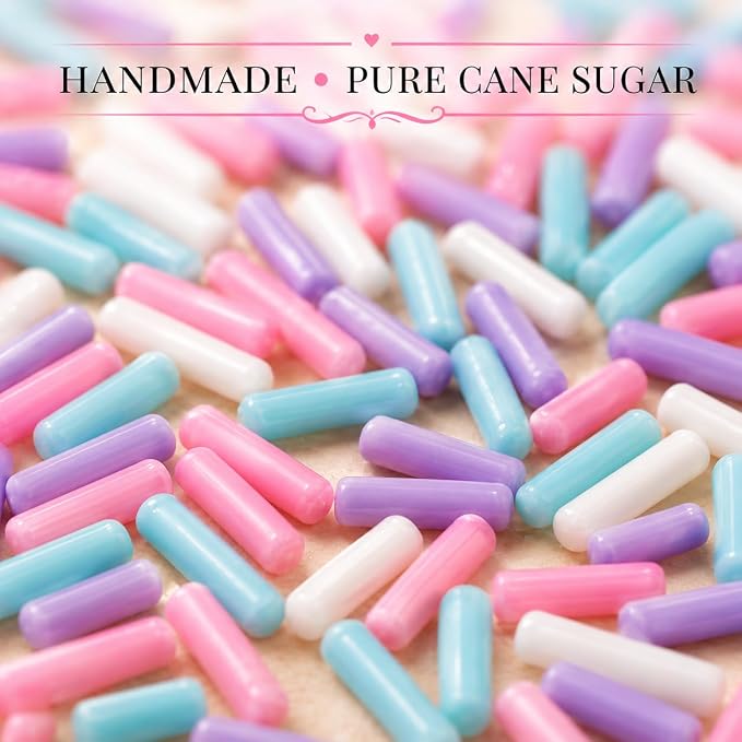 Confect Custom Rainbow Sprinkles | Candyland Jimmies Mix | Vibrant Multicolor Edible Toppings for Cakes & Desserts | Vegan, Gluten-Free, Palm Oil-Free – 4.2 Oz