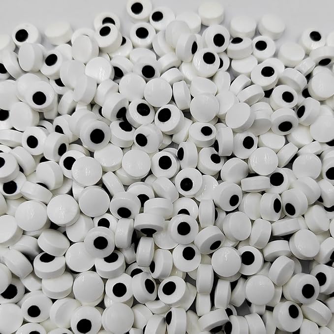 Homankit Edible Candy Eyeballs Eye Sprinkles for Cake Decorating, 7 mm Mini Eyeballs Sprinkles for Halloween Cupcake Toppers Baking Cookie Ice Cream Decorations Christmas Supplies
