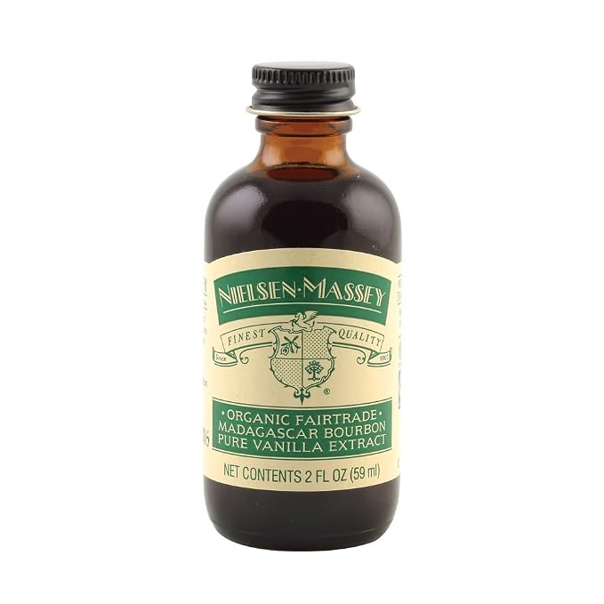 Nielsen-Massey Organic Fairtrade Madagascar Bourbon Pure Vanilla Extract for Baking and Cooking, 2 Ounce Bottle