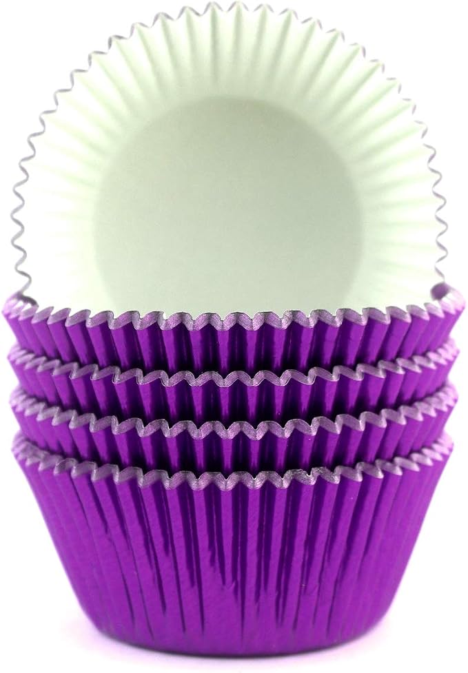 Foil Cupcake Liners 100 Pcs (Dark Purple)