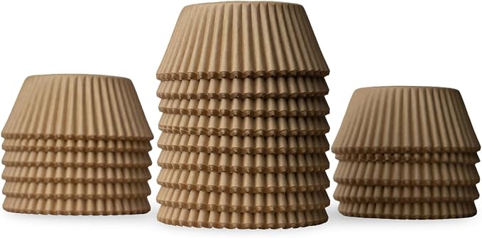 200 Paper Cupcake Liners, Muffin Liners or Baking Cups for Desserts, Muffins, Cupcakes and More Treats; Grease Proof, No Smell, Food Grade, Nut Serving Containers (Brown)