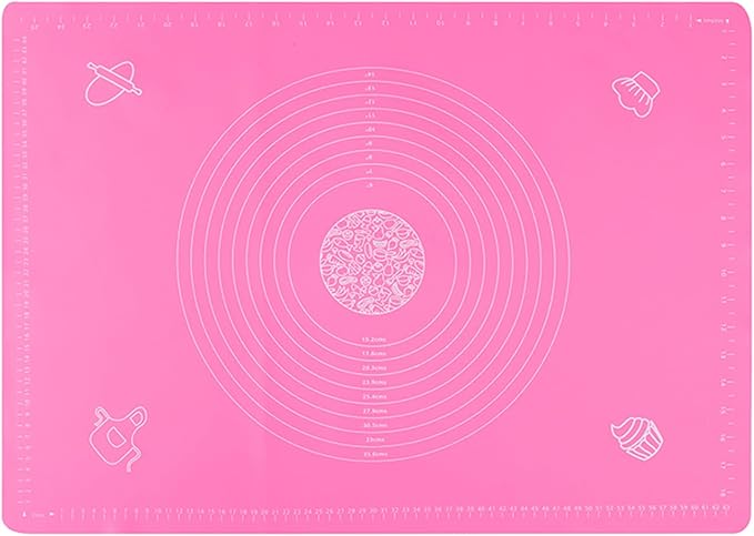 Silicone Baking Mat with Measurements, Non-Slip Non Stick Pastry Mat Sheetfor for Dough,Pastry, Bread, Cookies, Pizza, Fondant, Pasta