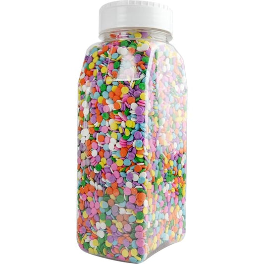 Cake Mate Easter Pastel Confetti Sprinkles – Colorful Pink, Yellow, Green, Blue, & Purple Confetti Sprinkles for Cakes, Cupcakes, Cookies, and More – Easy Pour Lid, 18oz