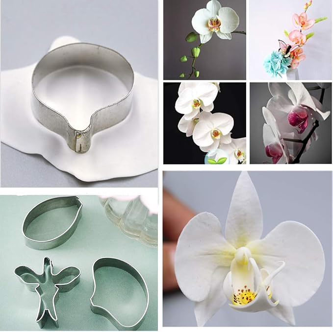 3pcs/set Butterfly Orchid Sugar Flower Cutter Set Fondant Cake Sugarcraft Decorating Tools-Small