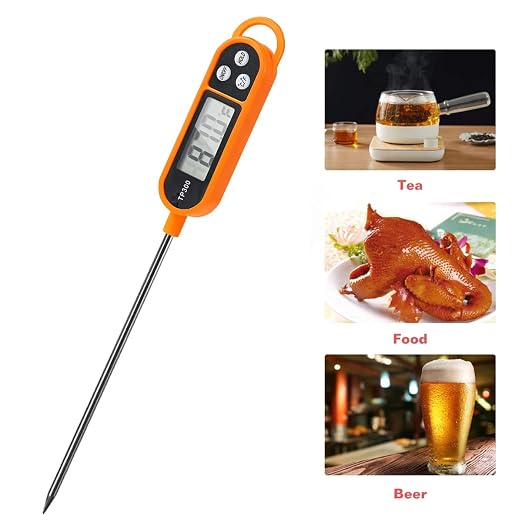 4pcs Candy Thermometer Digital Instant Read for Meat Kitchen Cooking Food Oil Deep Fry BBQ Grill Smoker (4, 9.6in)