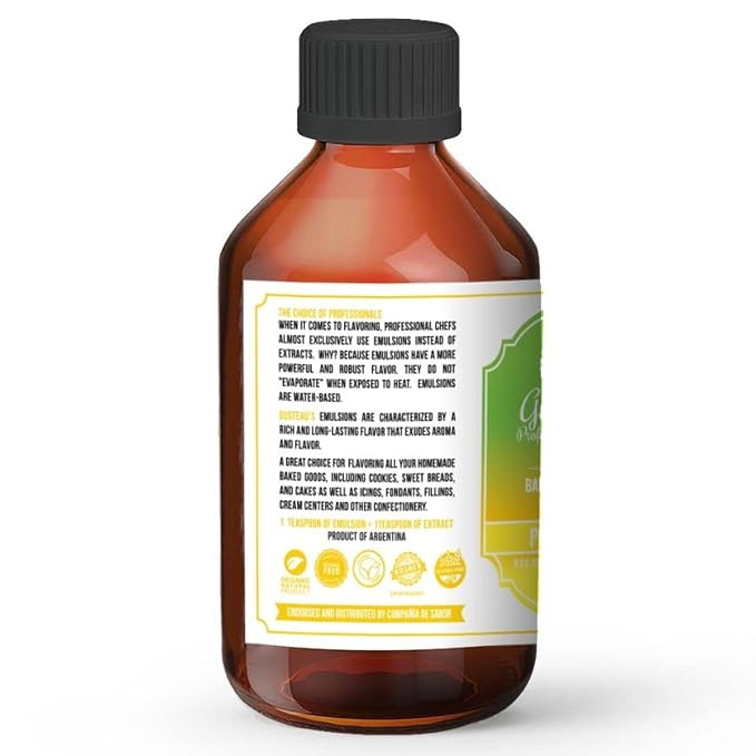 Gusteau's - Pineapple Flavor Bakery Emulsion, 4 fl oz (100ml) Alcohol Free, Sugar Free, Kosher (Pineapple)