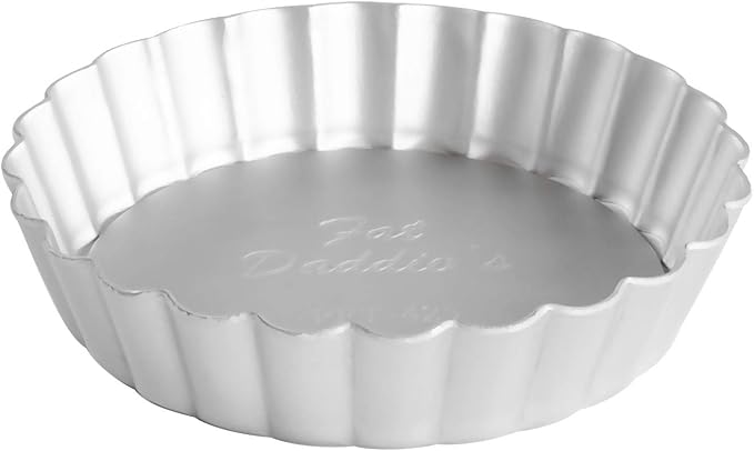 Fat Daddio's PFT-425 Round Fluted Tart Pan with Removable Bottom, 4.25 x 1 Inch