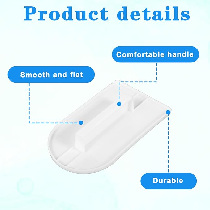 3 Pcs Fondant Smoothing Tool Cake Decoration Icing Smoother Polisher Paddle Fondant Polisher Finisher Sugarcraft Scraper Tool 14.5 x 8 cm/5.7" x 3.1" White