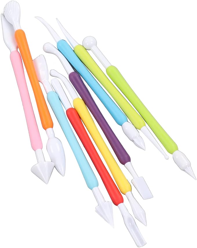 Fondant Decorating Tool Colorful PP Double End Design Cake Modeling Kit Baking