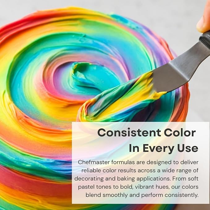 Chefmaster Liqua-Gel® Food Coloring | Vibrant Color | Professional-Grade Dye for Icing, Frosting, Fondant | Baking & Decorating | Royalty Blue | Red 3-Free | Made in USA | 0.70 oz