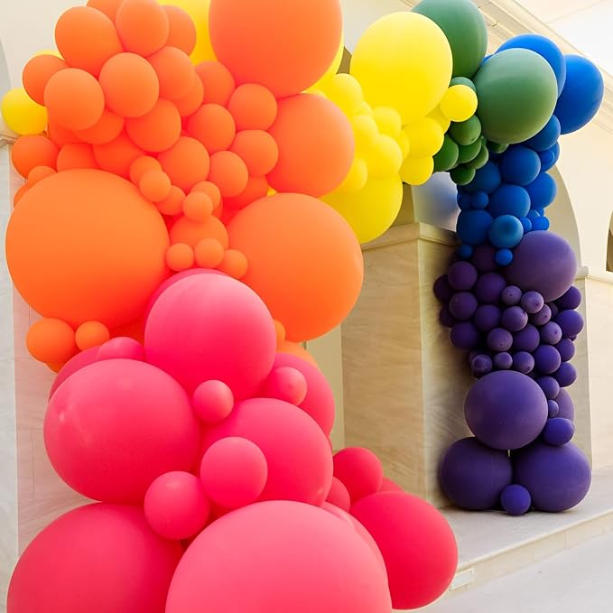 Voircoloria 130pcs Orange Balloons Different Sizes 18" 12" 10" 5" Orange Matte Latex Balloons for Boys Girls Birthday Baby Shower Gender Reveal Wedding Gender Reveal Autumn Party Decorations