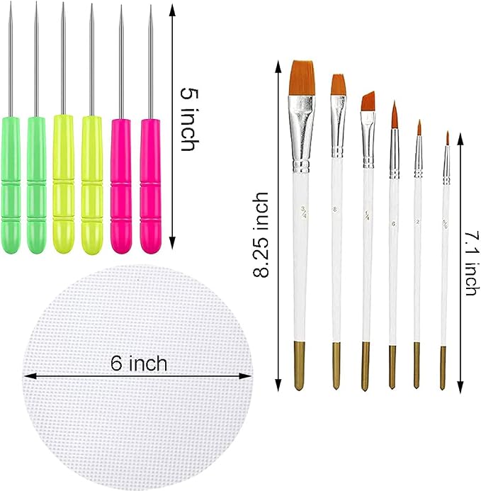 Cookie Decorating Kit Cookie Decorating Supplies with 1 Acrylic Turntable, 6 Cookies Fondant Brushes 6 Scribe Needle Royal Icing Tools
