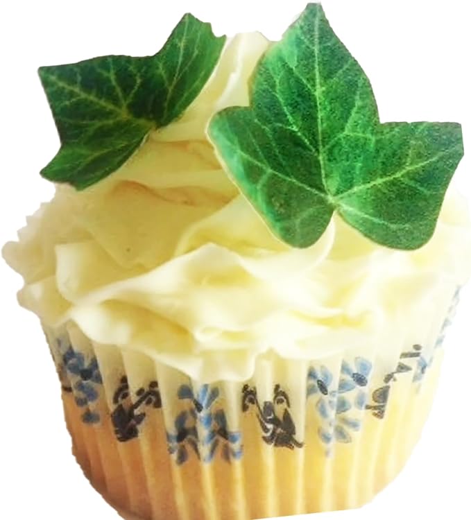 Sugar Robot - Edible Small Ivy Leaves - Small Size - Edible leaves for cake decorating - Premium Crafted - Made in the USA Cake -Set of 24 (Ivy Leaf)