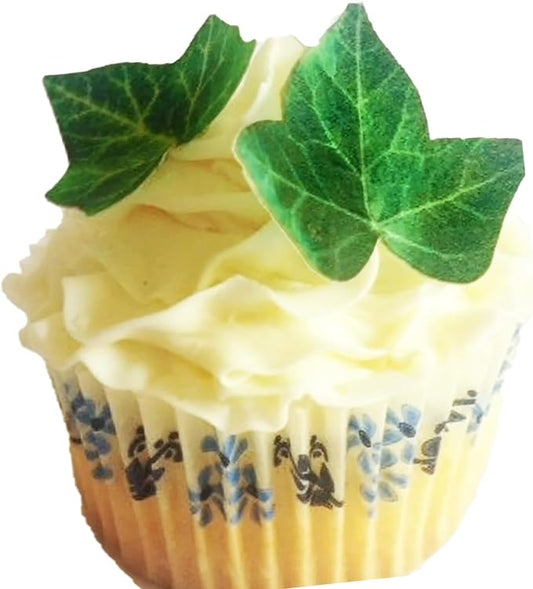 Sugar Robot - Edible Small Ivy Leaves - Small Size - Edible leaves for cake decorating - Premium Crafted - Made in the USA Cake -Set of 24 (Ivy Leaf)