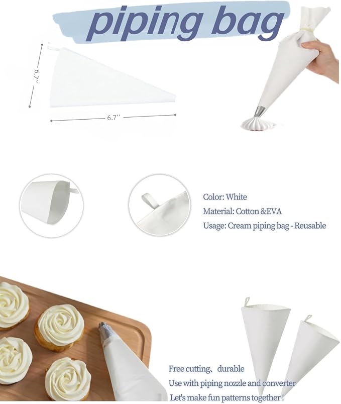 Cake Decorating Supplies Kit, Cake Baking Kit Includes 1 Cake Turntable,1 Cake Shovel, 2 Piping Bags,2 Icing Comb Scraper,3 Spatulas, A Box Of Piping Tip Set -24Types Of Cake Decorating Tips.