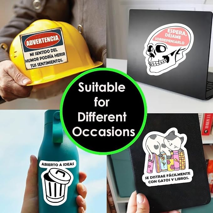 Funny Spanish Sticker | Sarcastic Meme Waterproof Decals for Adults, Helmets, Hardhat, Laptops, Water Bottles, Scrapbooking
