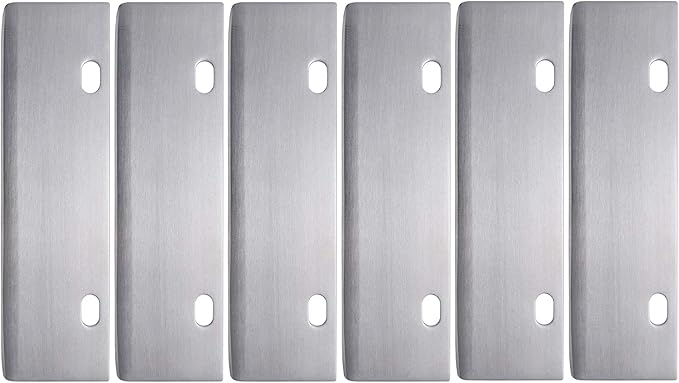Grill Scrapers Blade Replacement, Edge Sharper Blades, Stainless Steel Heavy Duty Rust Grill Blades Outdoor BBQ Tools & Accessories Blades (6 Pack)